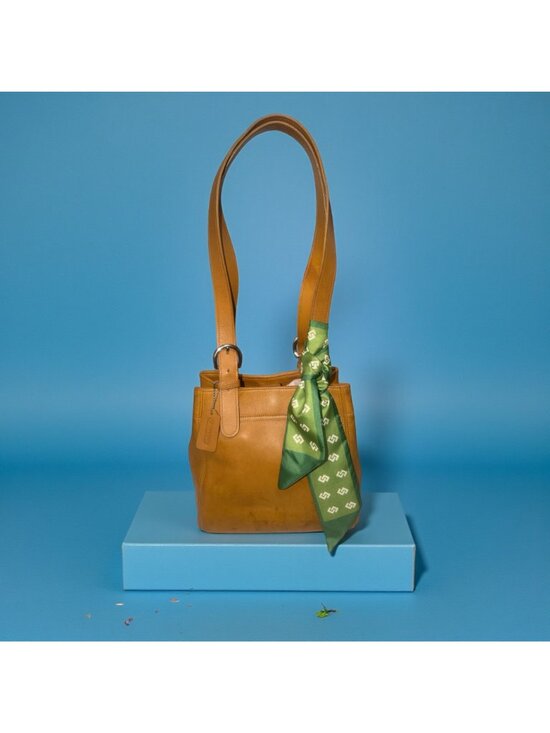 Coach Handbags - VTG Coach Buckle Tote 4157 Toffee Leather Nickel Waverly Soho 90s Dominican Rep